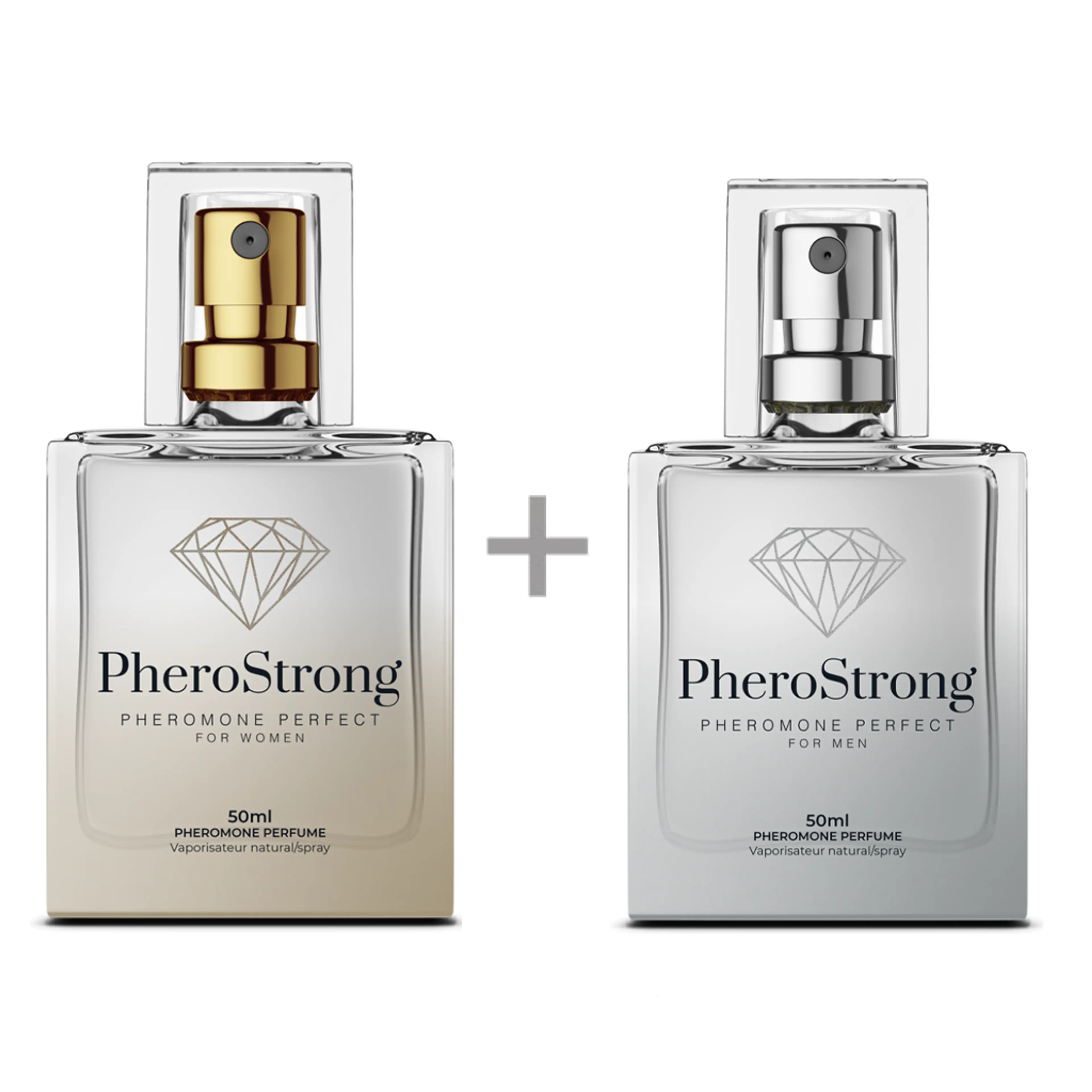 Комплект PheroStrong феромон - Перфектни за мъже и жени, 50 мл./50мл.